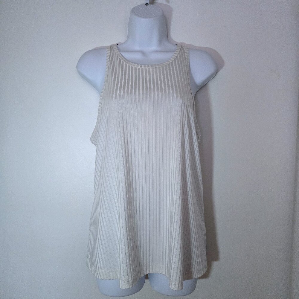 Crescent Drive Ribbed Muscle Tank Top